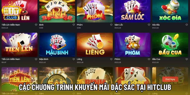 Các chương trình khuyến mãi đặc sắc tại Hitclub